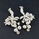 Lakshmi White Statement Earrings for Elegant Style